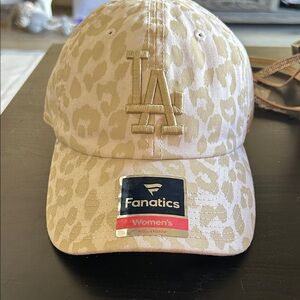 Fanatics Beige Leopard Print LA Dodgers Women's Cap